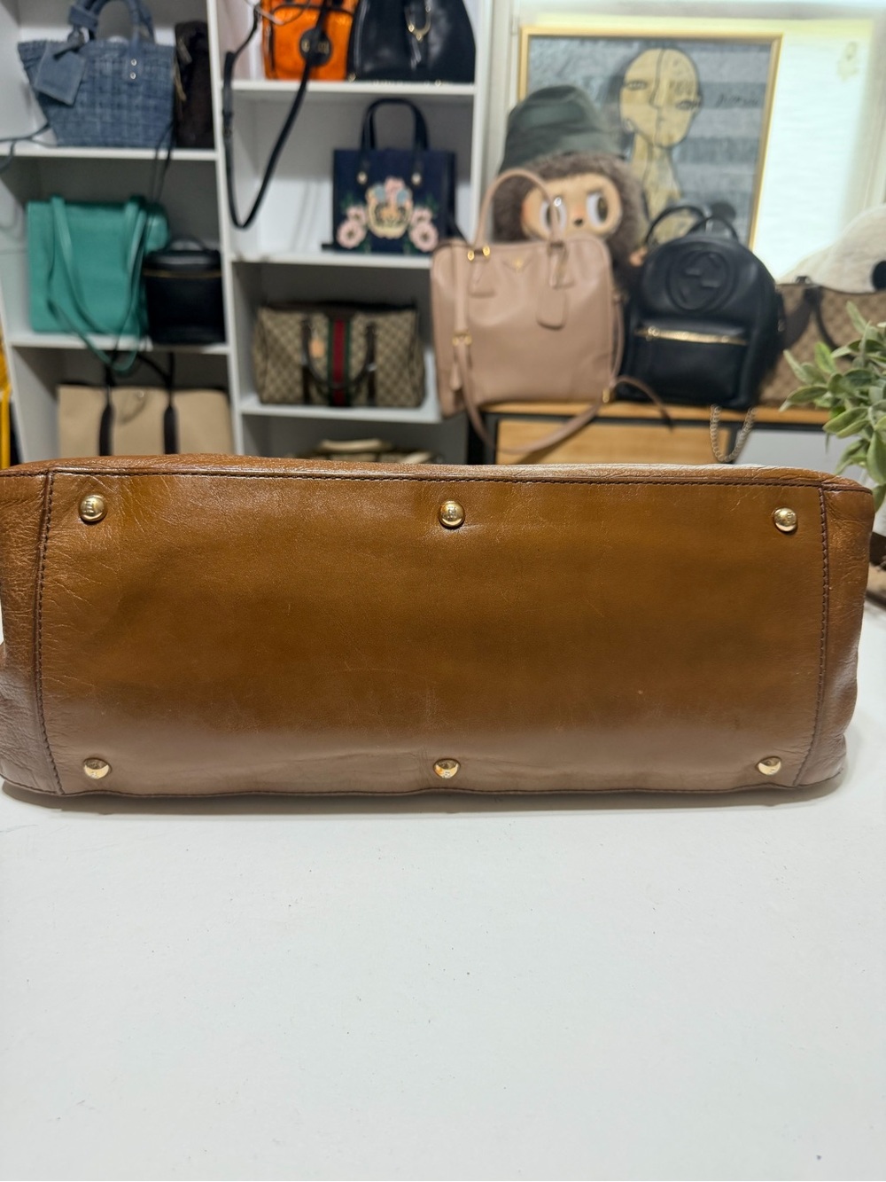 Leather tote - Picture 6 of 16